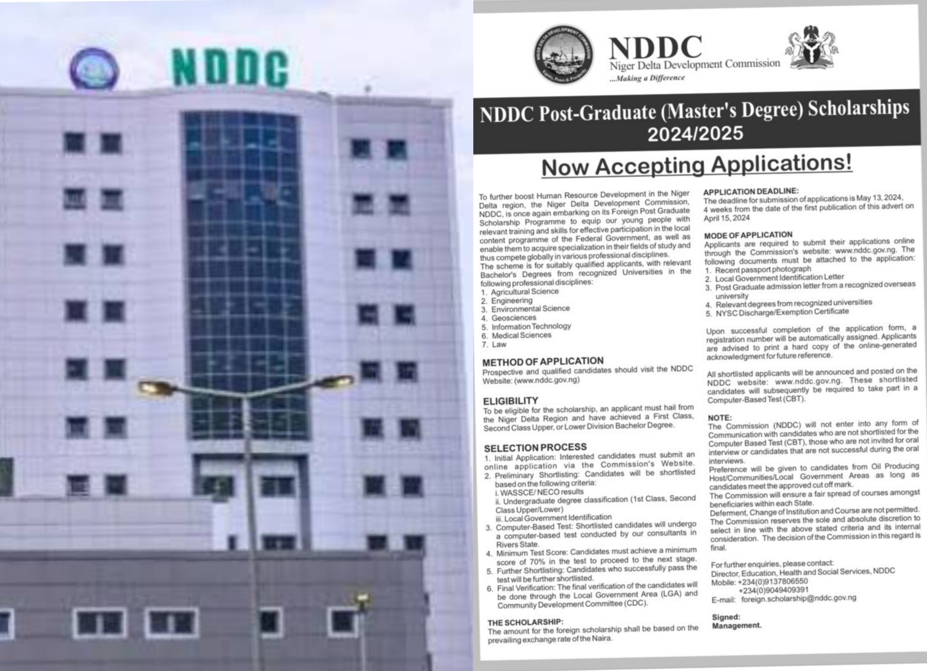 How to Apply for 2024/2025 NDDC Postgraduate Scholarship