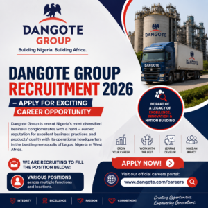 Dangote Group Recruitment 2026 – Apply for Exciting Career Opportunity